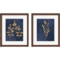 Framed Botanical Study Gold Navy2 Piece Framed Art Print Set