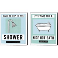 Framed 'Bathroom 2 Piece Canvas Print Set' border=