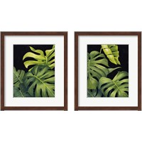 Framed 'Night Monsteras 2 Piece Framed Art Print Set' border=