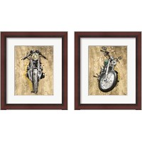 Framed 'Metallic Rider 2 Piece Framed Art Print Set' border=