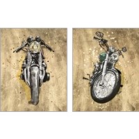 Framed 'Metallic Rider 2 Piece Art Print Set' border=