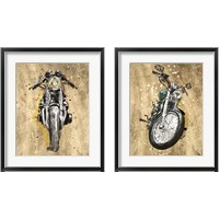 Framed 'Metallic Rider 2 Piece Framed Art Print Set' border=