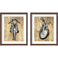 Framed 'Metallic Rider 2 Piece Framed Art Print Set' border=