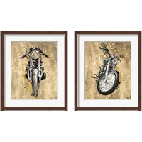 Framed 'Metallic Rider 2 Piece Framed Art Print Set' border=