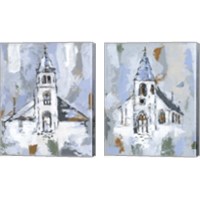 Framed 'Cerulean Spire 2 Piece Canvas Print Set' border=