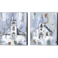 Framed Cerulean Spire 2 Piece Canvas Print Set