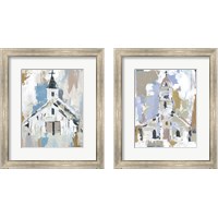 Framed 'Sunday Chapel 2 Piece Framed Art Print Set' border=