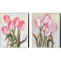 Framed 'Peppy Tulip 2 Piece Canvas Print Set' border=