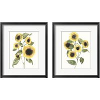 Framed 'Sunflower Composition 2 Piece Framed Art Print Set' border=