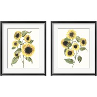 Framed 'Sunflower Composition 2 Piece Framed Art Print Set' border=