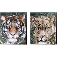 Framed 'Jungle Cat 2 Piece Canvas Print Set' border=
