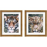 Framed 'Jungle Cat 2 Piece Framed Art Print Set' border=