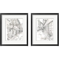 Framed European City Sketch 2 Piece Framed Art Print Set