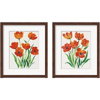 Framed Red Tulips in Bloom 2 Piece Framed Art Print Set