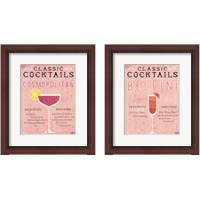 Framed Classic Cocktails Bellini Pink 2 Piece Framed Art Print Set