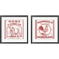Framed Vintage Farmhouse 2 Piece Framed Art Print Set