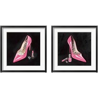 Framed 'Pink Shoe 2 Piece Framed Art Print Set' border=