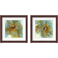 Framed Amber and Leaf 2 Piece Framed Art Print Set
