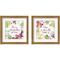 Framed 'Sweet Vines 2 Piece Framed Art Print Set' border=