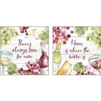 Framed 'Sweet Vines 2 Piece Art Print Set' border=