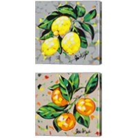 Framed 'Fruit Sketch 2 Piece Canvas Print Set' border=