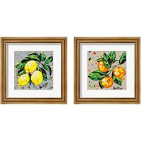 Framed 'Fruit Sketch 2 Piece Framed Art Print Set' border=