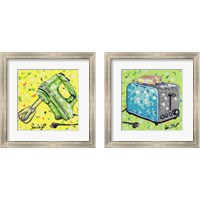 Framed 'Kitchen Sketch 2 Piece Framed Art Print Set' border=