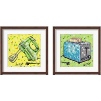 Framed 'Kitchen Sketch 2 Piece Framed Art Print Set' border=