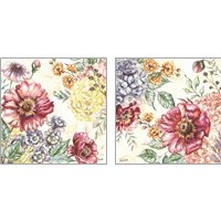 Framed 'Wildflower Medley 2 Piece Art Print Set' border=