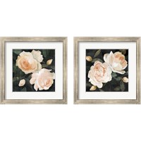 Framed 'Soft Garden Roses 2 Piece Framed Art Print Set' border=