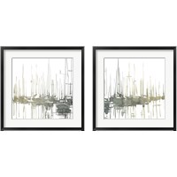 Framed 'Early Morning Wharf 2 Piece Framed Art Print Set' border=