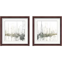 Framed 'Early Morning Wharf 2 Piece Framed Art Print Set' border=