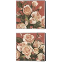 Framed 'Rose Tangle 2 Piece Canvas Print Set' border=