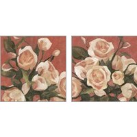 Framed 'Rose Tangle 2 Piece Art Print Set' border=