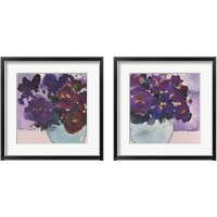 Framed 'African Violet 2 Piece Framed Art Print Set' border=