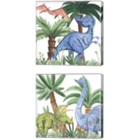 Framed 'Dino Buddies 2 Piece Canvas Print Set' border=