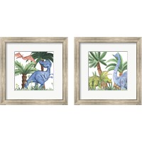 Framed 'Dino Buddies 2 Piece Framed Art Print Set' border=