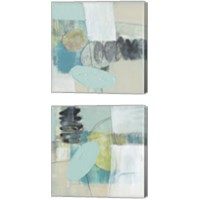 Framed 'Seafoam Orbs 2 Piece Canvas Print Set' border=