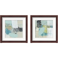 Framed 'Seafoam Orbs 2 Piece Framed Art Print Set' border=