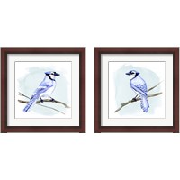 Framed 'Coastal Blue Jay 2 Piece Framed Art Print Set' border=