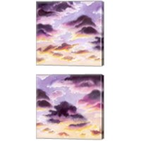 Framed 'Sunset Haze 2 Piece Canvas Print Set' border=