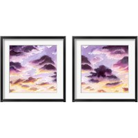 Framed 'Sunset Haze 2 Piece Framed Art Print Set' border=