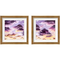 Framed 'Sunset Haze 2 Piece Framed Art Print Set' border=