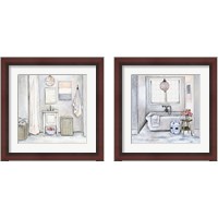 Framed Neutral Bath 2 Piece Framed Art Print Set