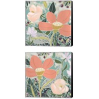 Framed 'Garden Confetti 2 Piece Canvas Print Set' border=