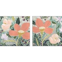 Framed 'Garden Confetti 2 Piece Art Print Set' border=