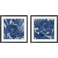Framed 'Blue Lagoon Silhouette 2 Piece Framed Art Print Set' border=