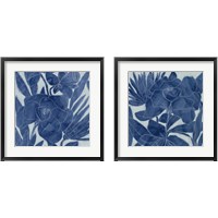 Framed 'Blue Lagoon Silhouette 2 Piece Framed Art Print Set' border=
