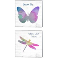 Framed 'Inspirational Insect 2 Piece Canvas Print Set' border=