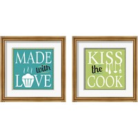 Framed Kiss the Cook 2 Piece Framed Art Print Set